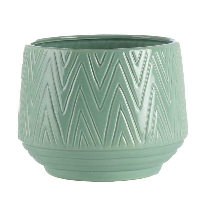 VASO VERDE MENTA CERAMICA EST D.18.3 H.14.4